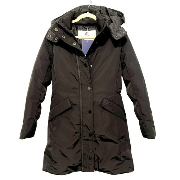 Whitesky $850 Premium Down Long Puffer Coat XS Black Water-Resistant NWT - Picture 1 of 11